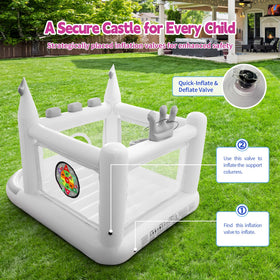 Easyair bounce house basketball hoop setup for active play.