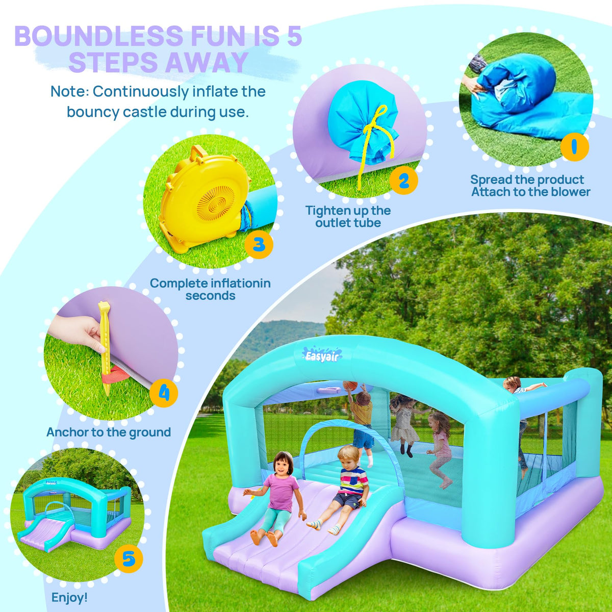 Easyair basketball hoop encourages friendly shooting during parties.