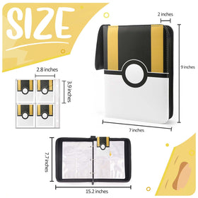 EASYFUN Card Binder with 50 removable sleeves keeps cards organized and protected