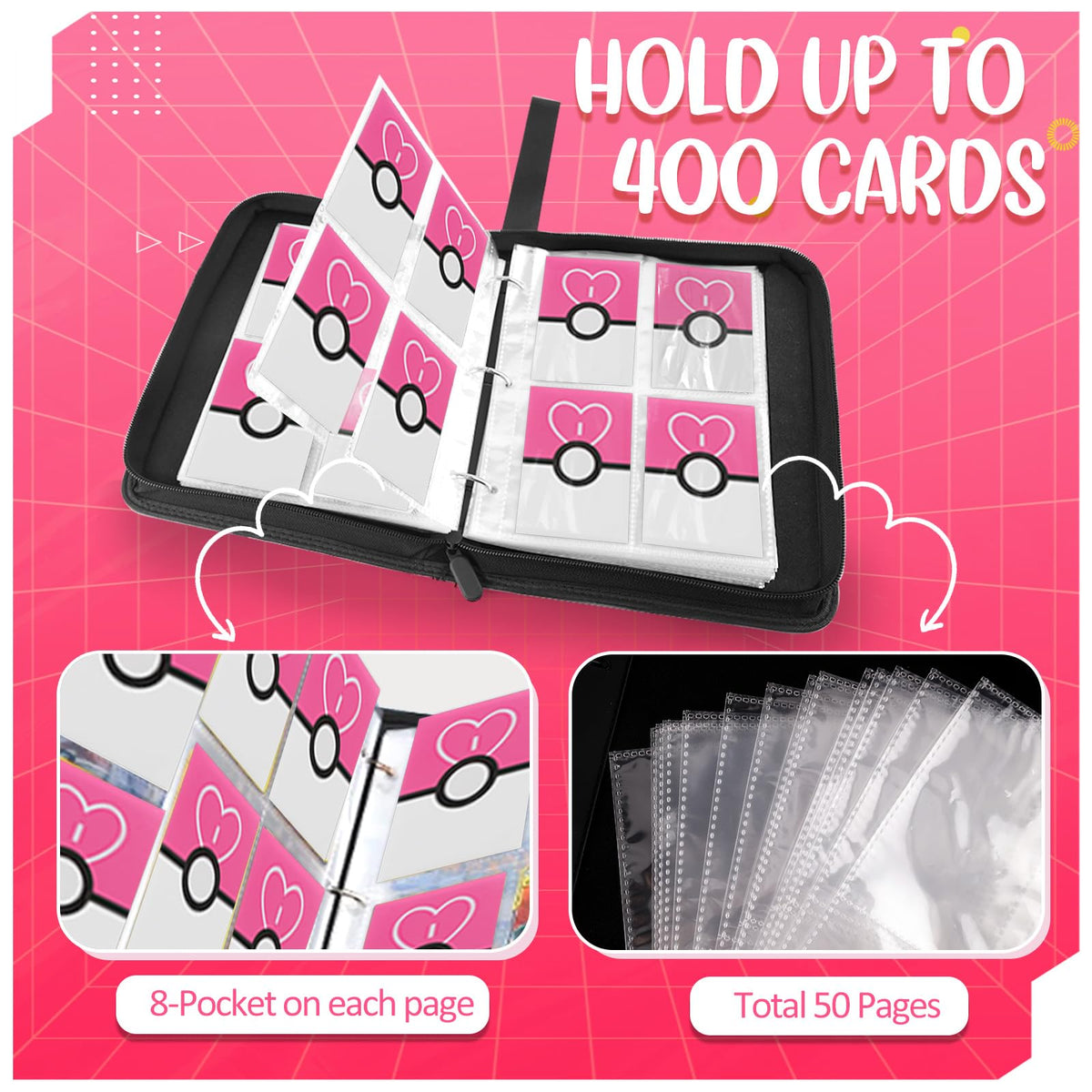 Clear sleeves provide crystal-clear visibility and scratch protection.