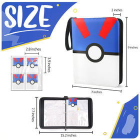EASYFUN Card Binder's double-side pages hold 400 cards with four pockets per side.