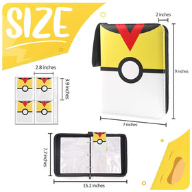 EasyFun Card Binder double-sided pages with four pockets per side maximize storage