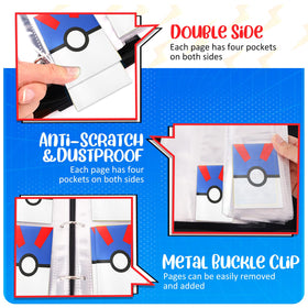 EASYFUN eight-pocket pages provide clear visibility of each card.
