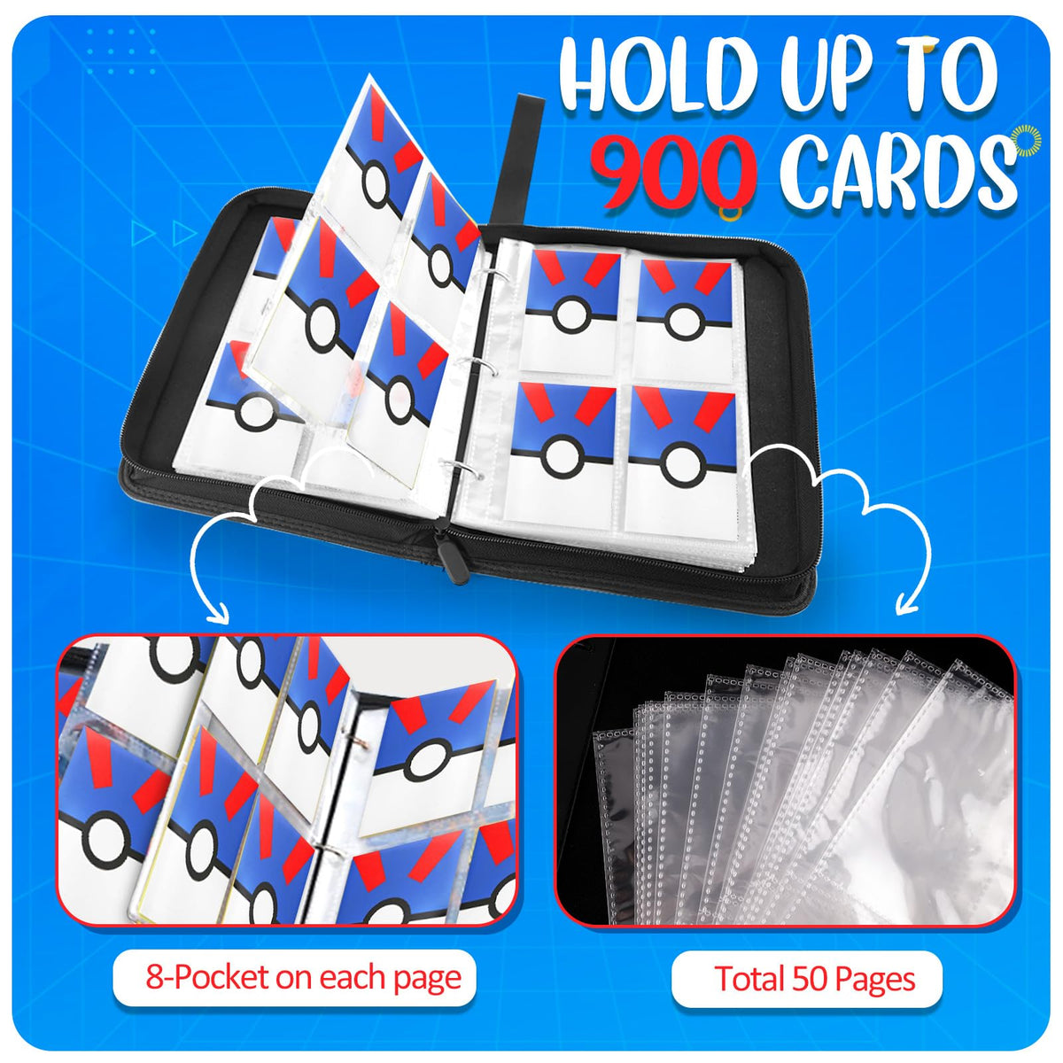 EASYFUN portable card holder book perfect for on-the-go showcasing.