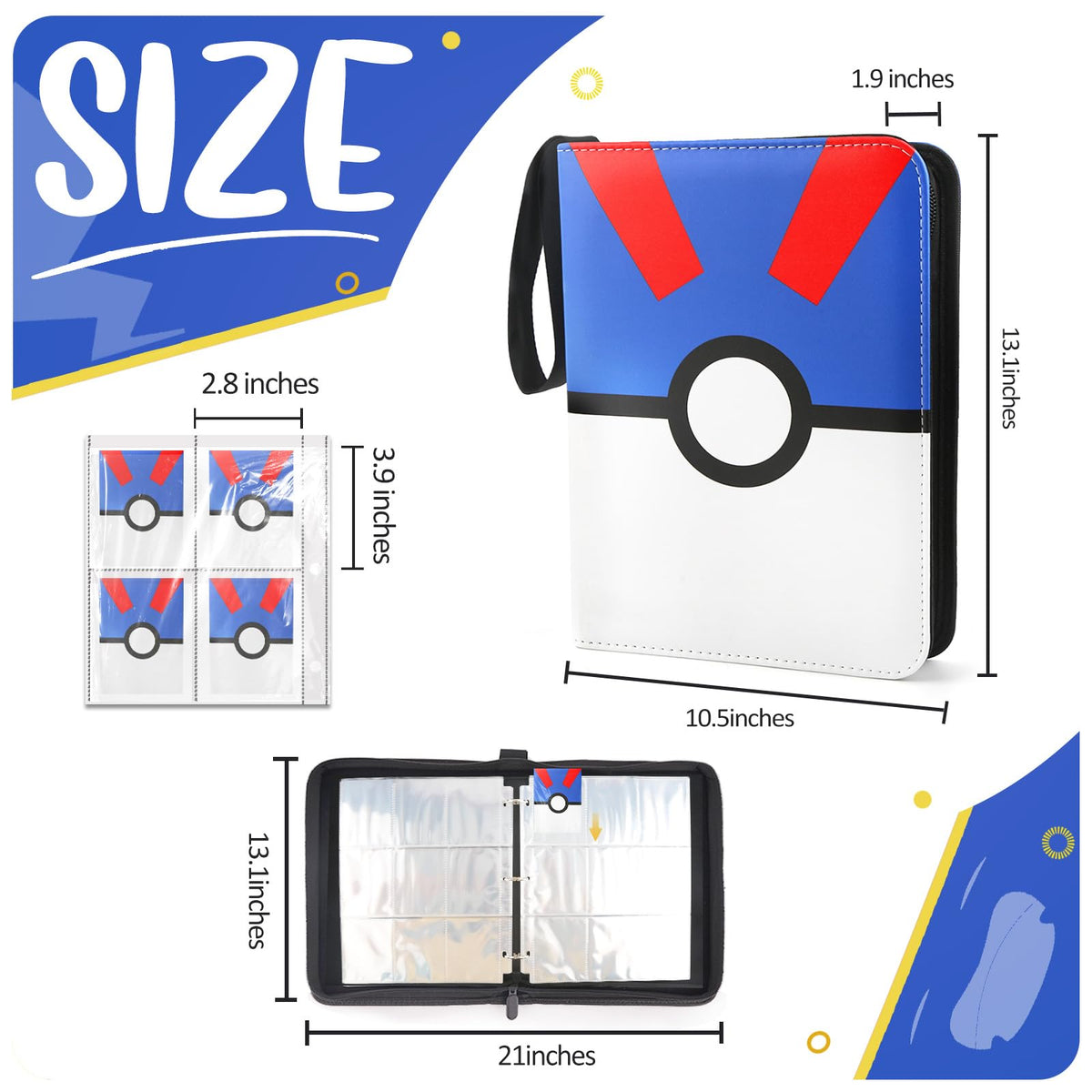 EASYFUN removable 50 sleeves showcase cards while keeping them secure.
