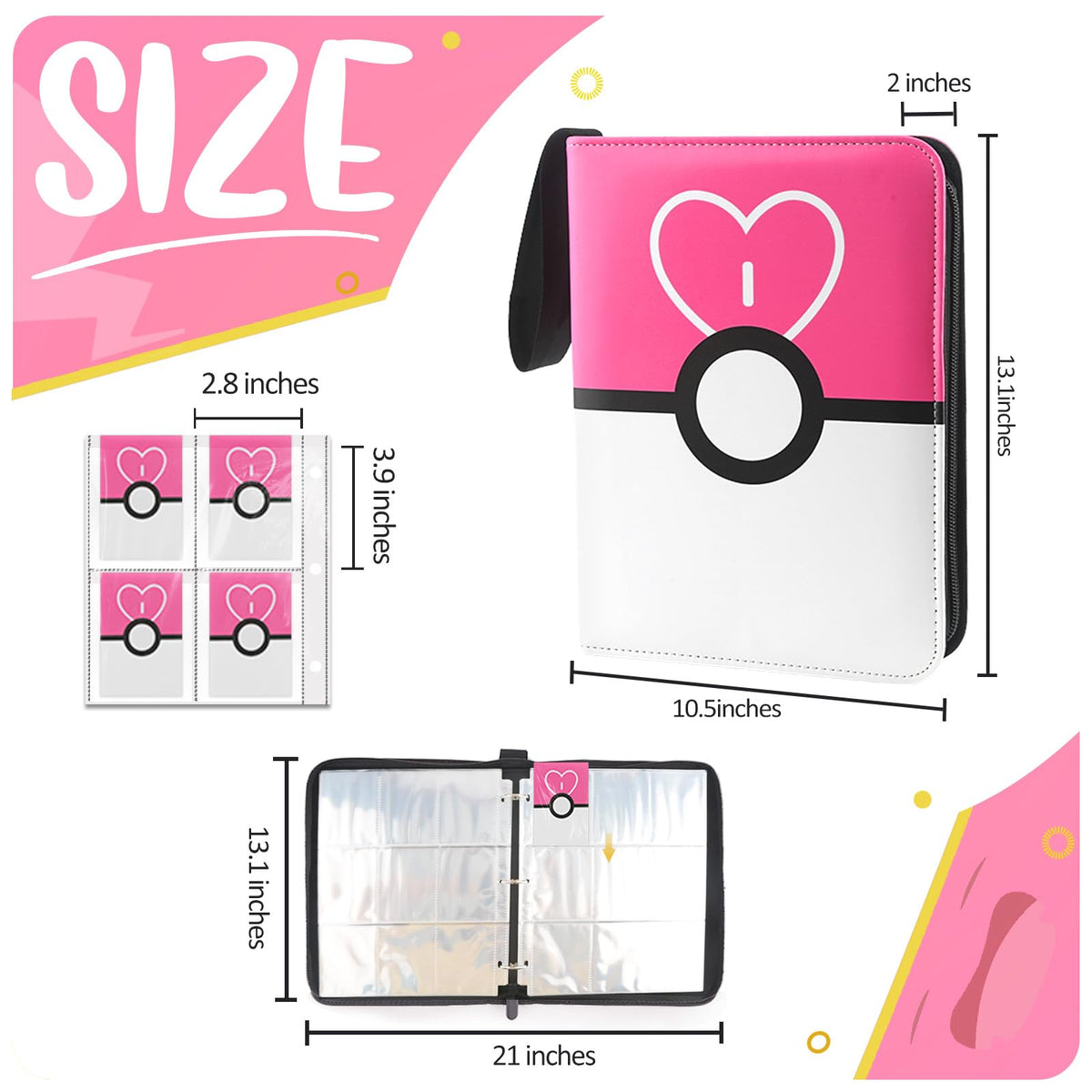 EASYFUN removable sleeves keep cards secure and easy to view.