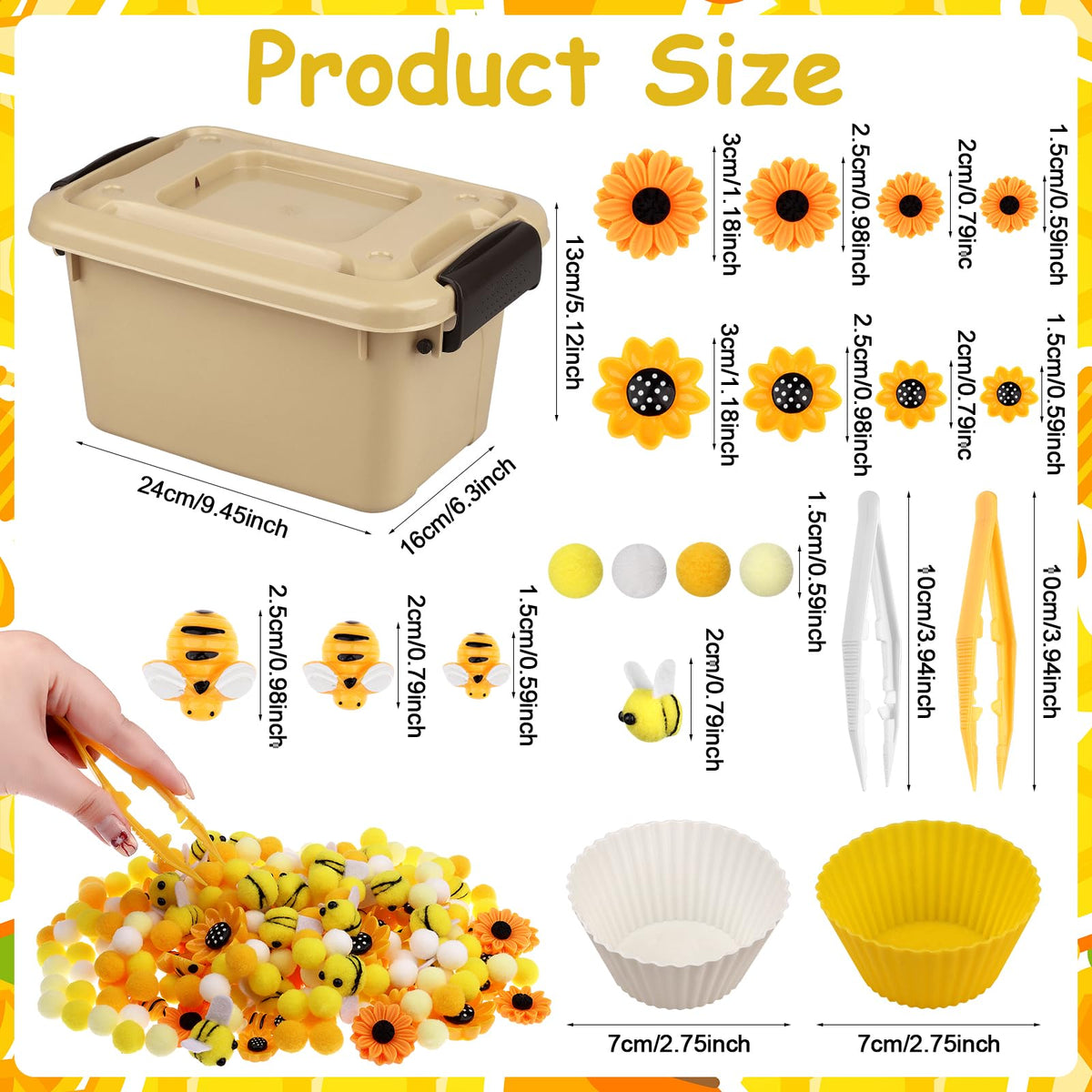 Easywiny sunflower shapes for counting and imaginative preschool activities