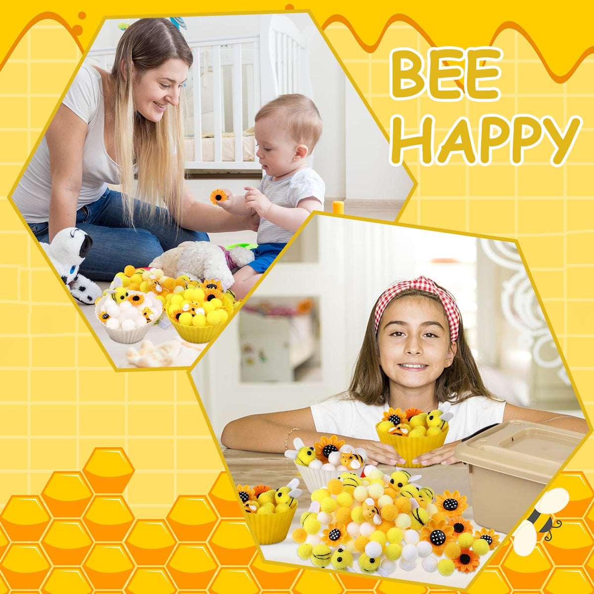 Easywiny storage box keeps all bee and sunflower pieces neatly organized