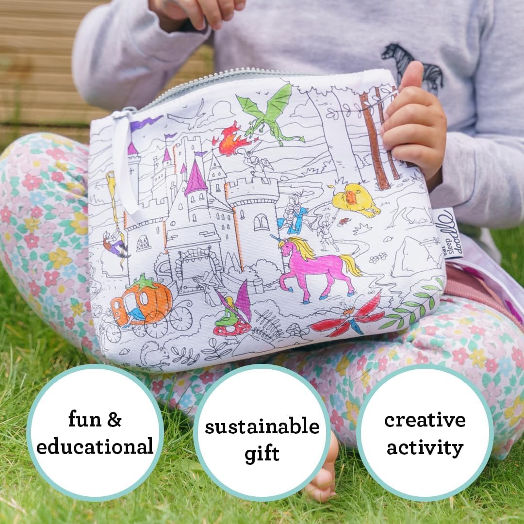 eatsleepdoodle crossbody bag worn by child during travel