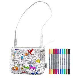 eatsleepdoodle DIY coloring crossbody bag front view for creative wearables