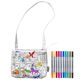 eatsleepdoodle coloring crossbody bag side view with adjustable strap