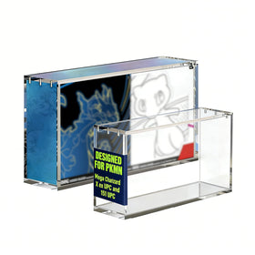 EAVAN PKMN UPC acrylic case protector for Mega Charizard X EX magnetic lid display.