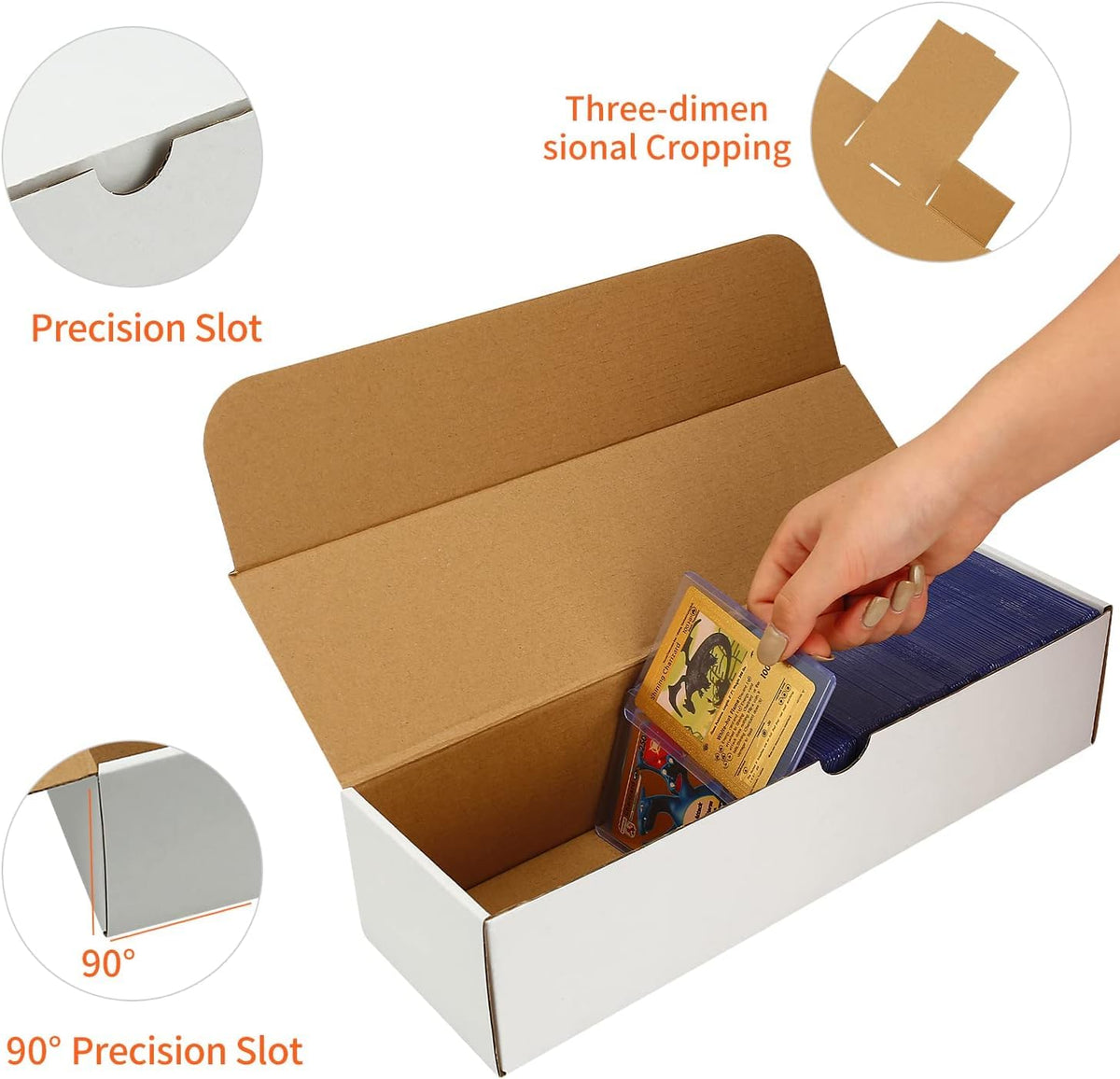 EBOAUSI dust-protection lid shields cards from dust and damage.