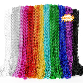 EOBOH Mardi Gras beads in multicolor shine for festive parades.