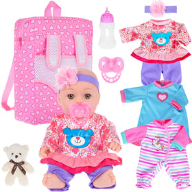 ebuddy 12inch baby doll face closeup highlights realistic features for imaginative play