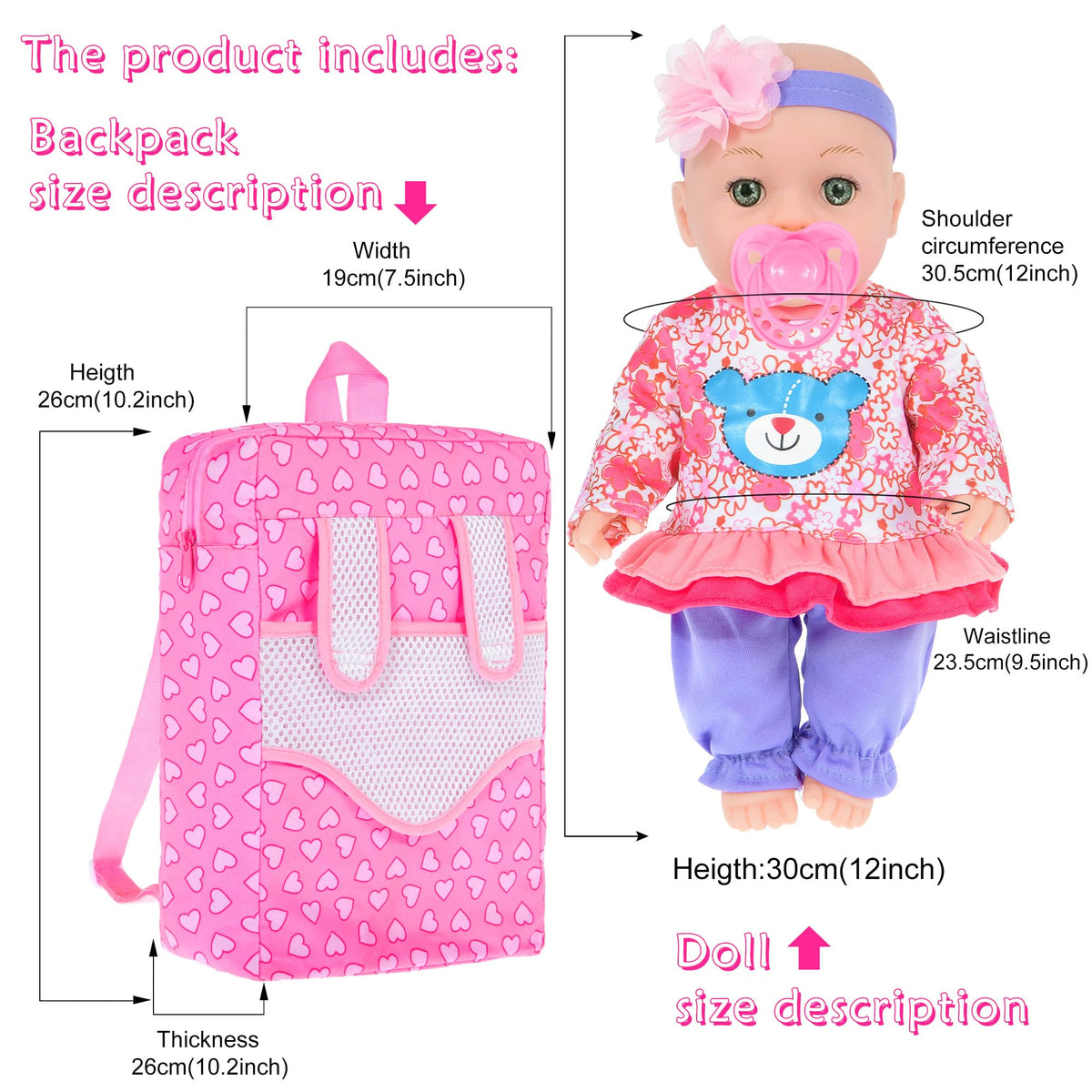 ebuddy 12inch baby doll outfit set b ready to mix and match for creative styling