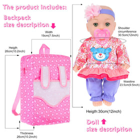ebuddy 12inch baby doll outfit set b ready to mix and match for creative styling