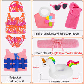 ebuddy 18in doll swim cap for secure fit during play