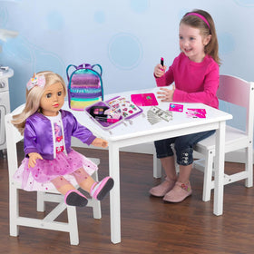 ebuddy 18-inch doll accessories including hairpieces and shoes