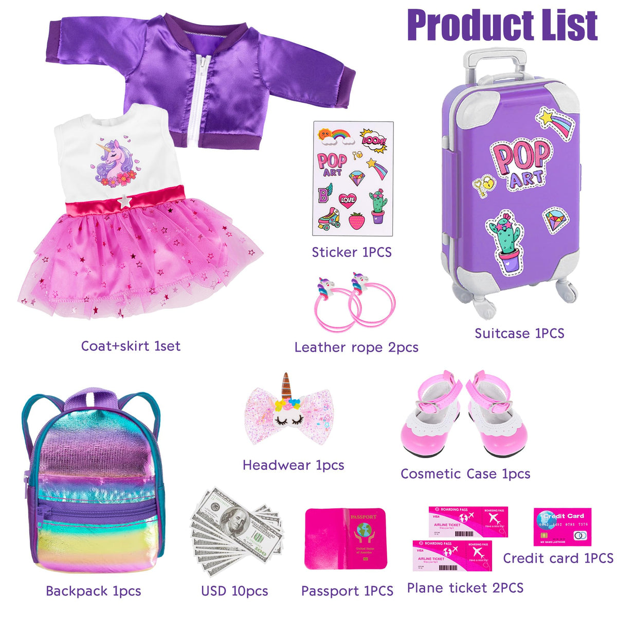 ebuddy 18-inch unicorn tee graphic for creative play