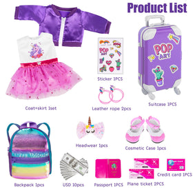 ebuddy 18-inch unicorn tee graphic for creative play
