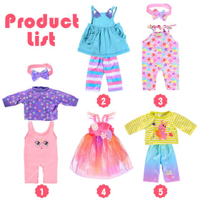 ebuddy starry rainbow sleeveless romper boosts imaginative play for 18-inch dolls
