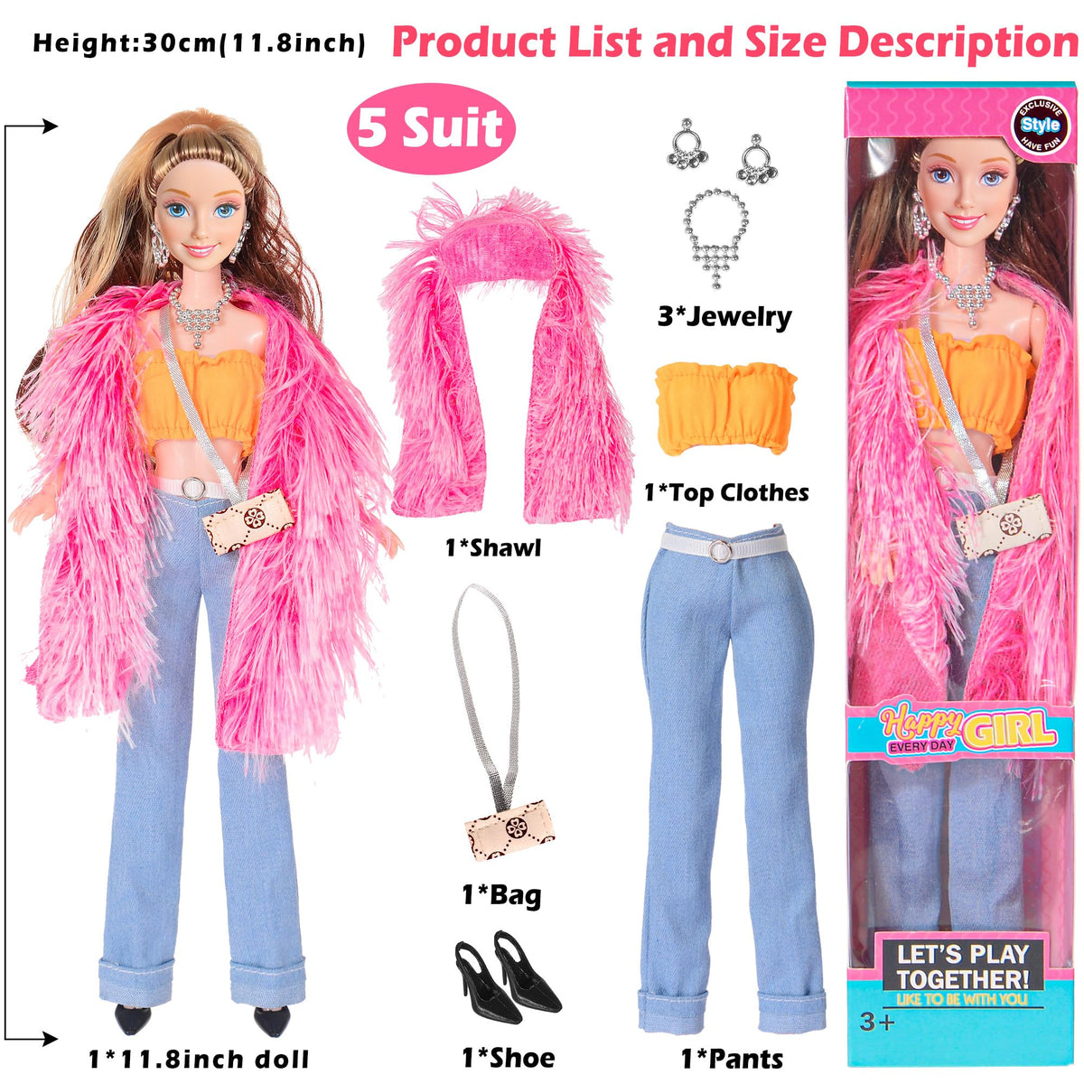 ebuddy detailed outfits accessories, easy to mix and match for creative storytelling.
