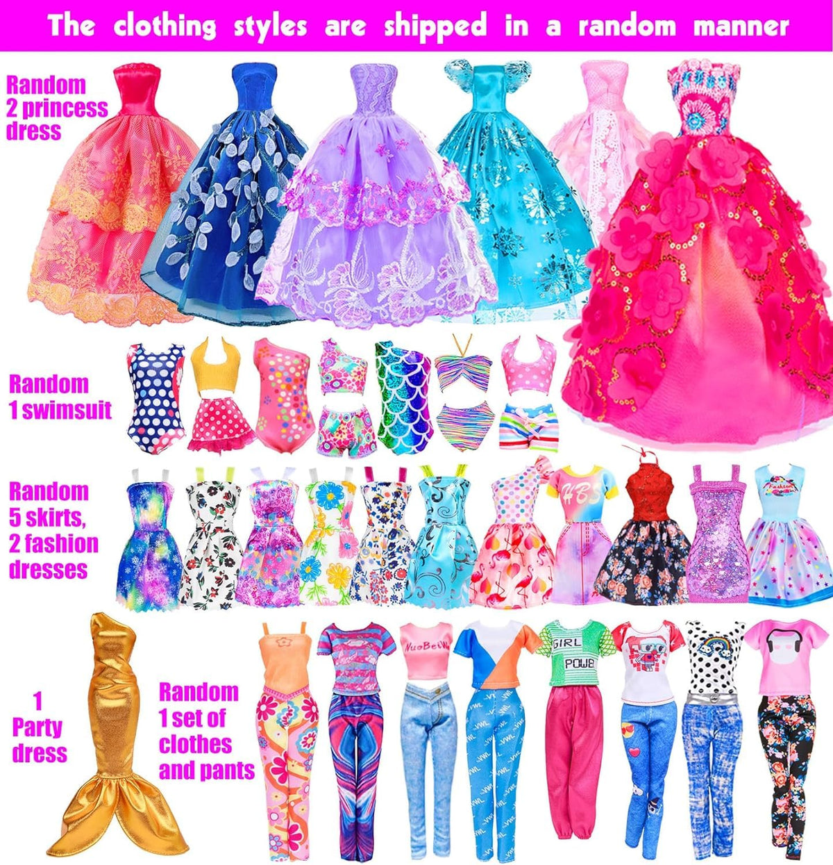 ebuddy dress outfits and accessories collection for mix-and-match play.