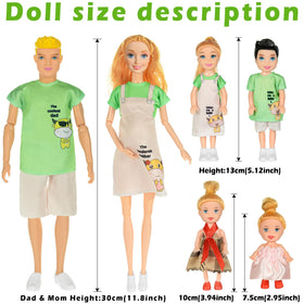 ebuddy family dolls playset figures for daughters and son support creative stories