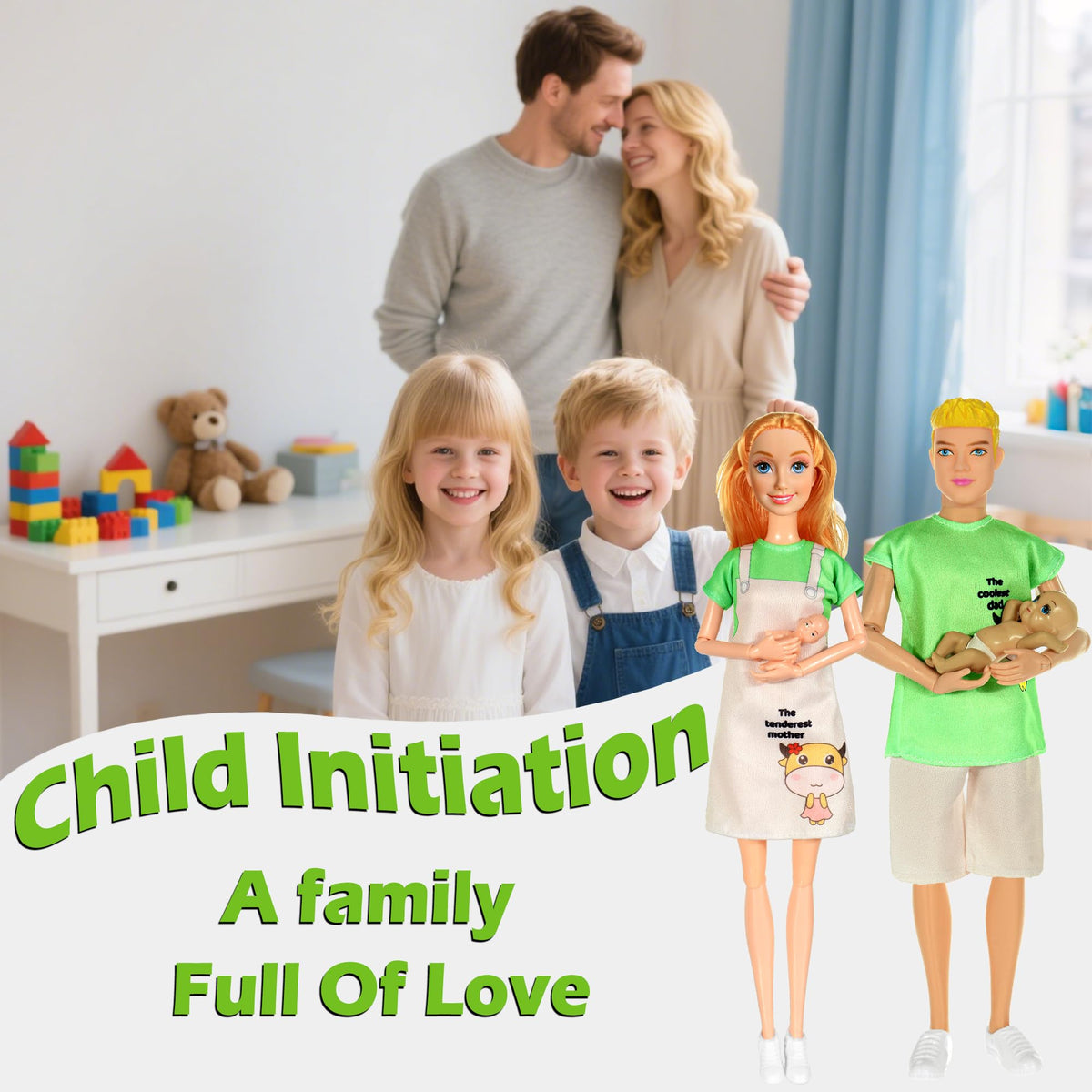 ebuddy family dolls playset slide for dynamic, active play