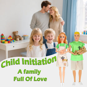 ebuddy family dolls playset slide for dynamic, active play