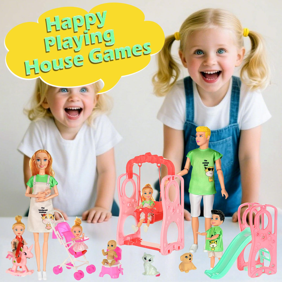 ebuddy family dolls playset stroller accessory for realistic caregiving scenes