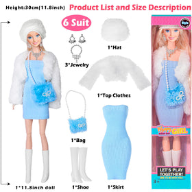 ebuddy gift-ready fashion dolls set, ideal for birthdays and holidays.