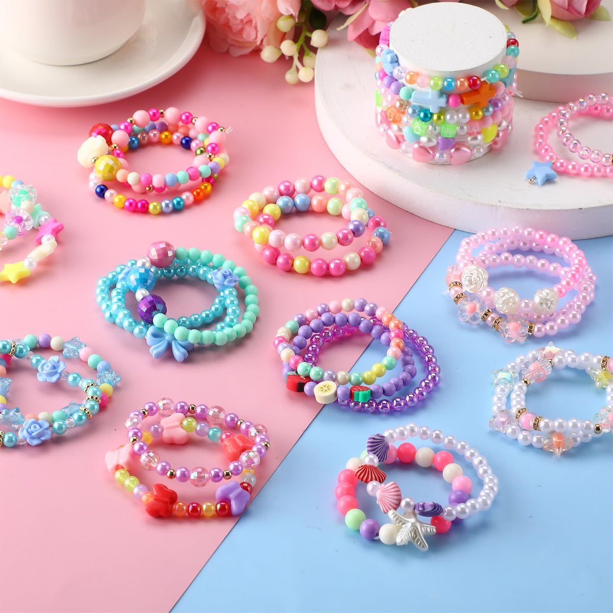 Ecally gift-ready packaging for bracelets, ideal as party favors and Easter baskets.