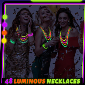 Ecally neon beads necklace colors mix adds vibrant style at events.