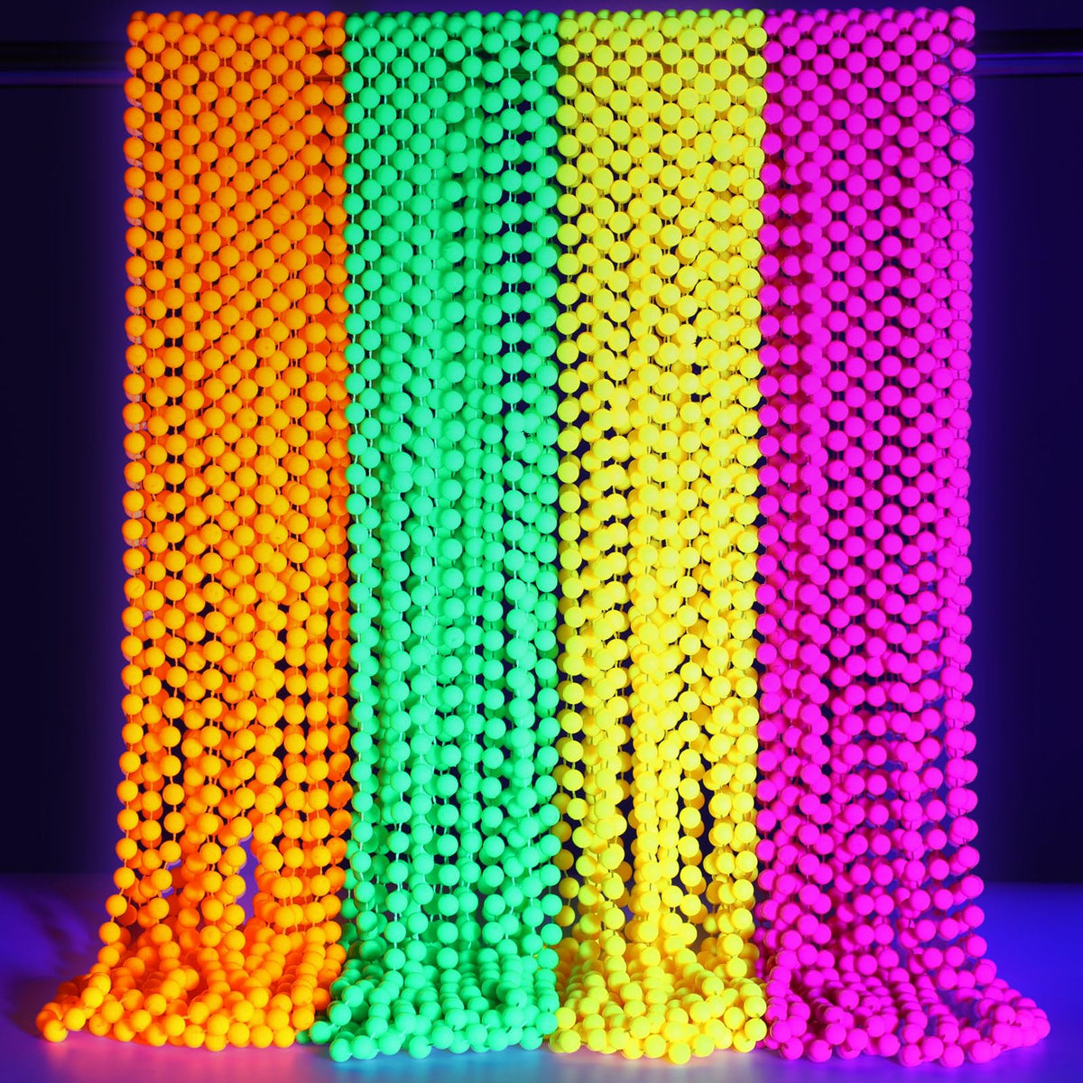 Ecally neon beads necklace dance-floor light enhances photos.