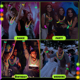 Ecally neon beads necklace outfit idea for bold UV looks.