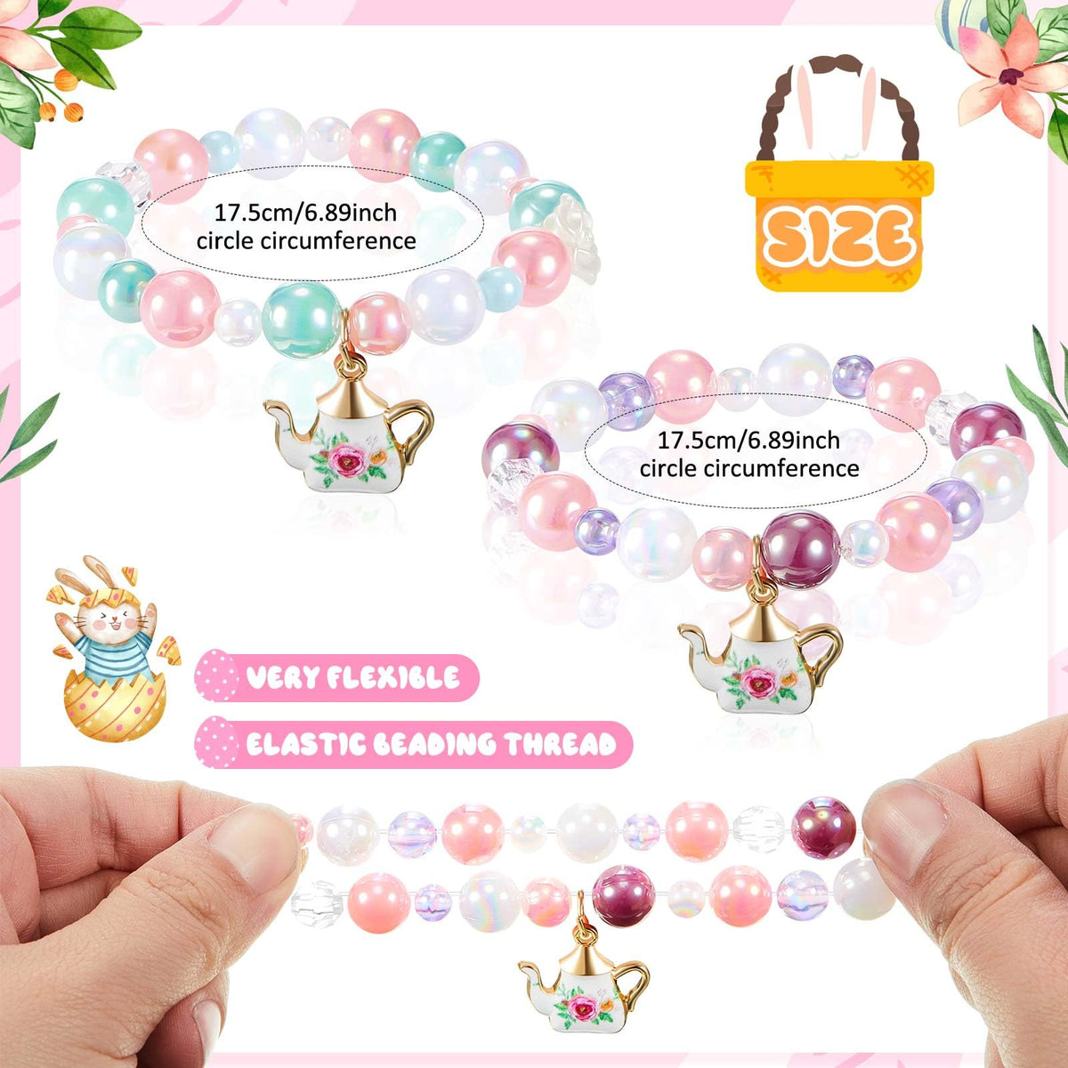Ecally tea party bracelet dainty pendant detail, adds charm to outfits.