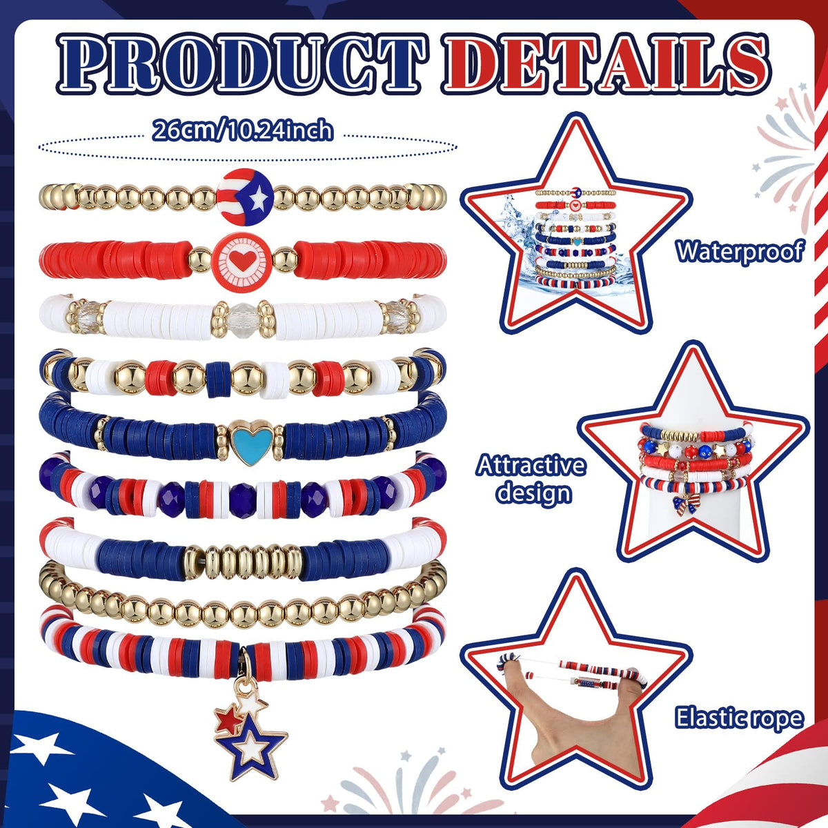 Ecation bracelets worn on the wrist, stacked with other jewelry for stylish layering.