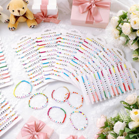 Ecation rainbow bracelets ideal for party favors and bold ensembles.