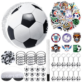 Ecation soccer pinata with durable construction, ideal as a centerpiece and party activity.