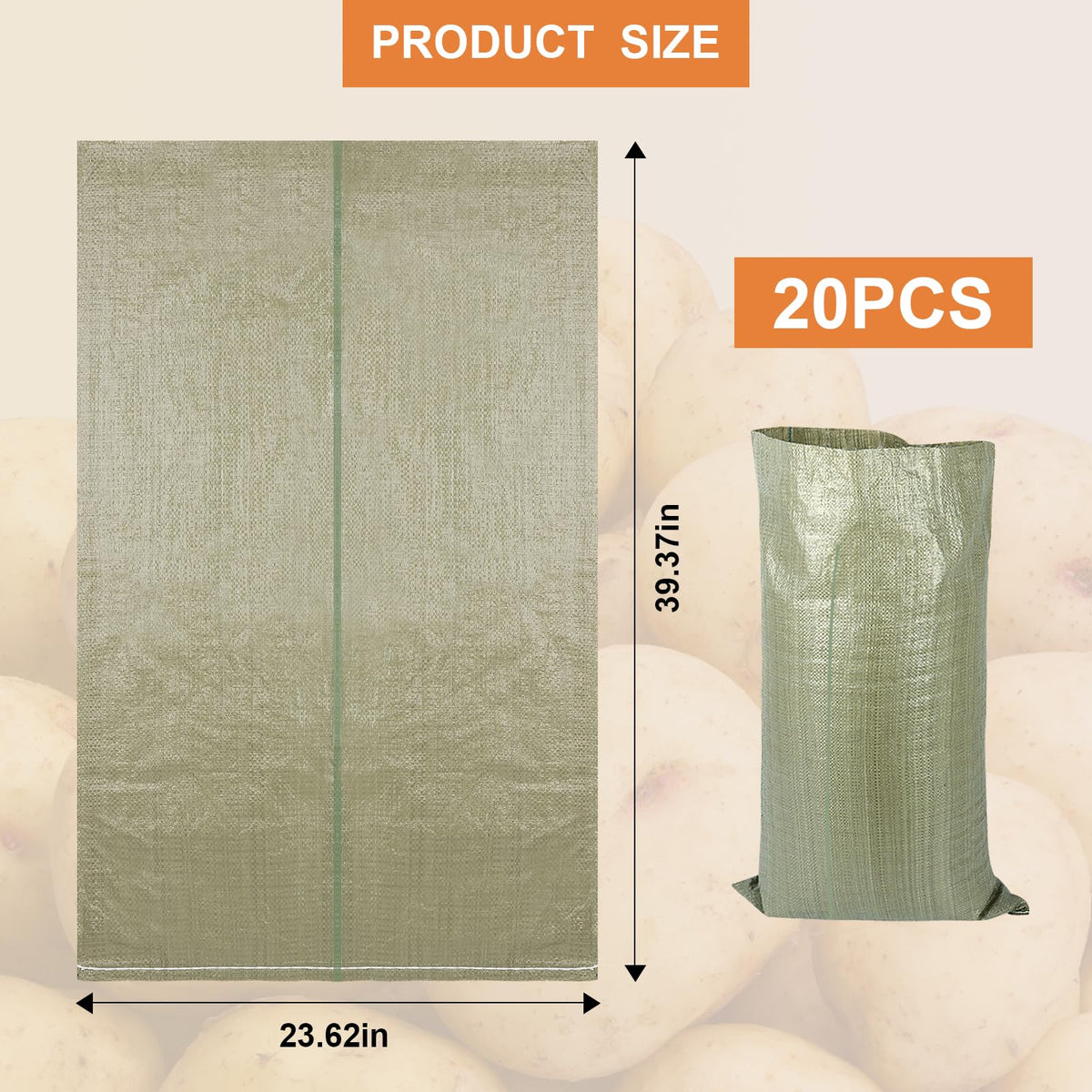 ECcandiedhaws potato sack race bags, colorful setup ideal for festive backyard games.