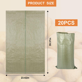 ECcandiedhaws potato sack race bags, colorful setup ideal for festive backyard games.