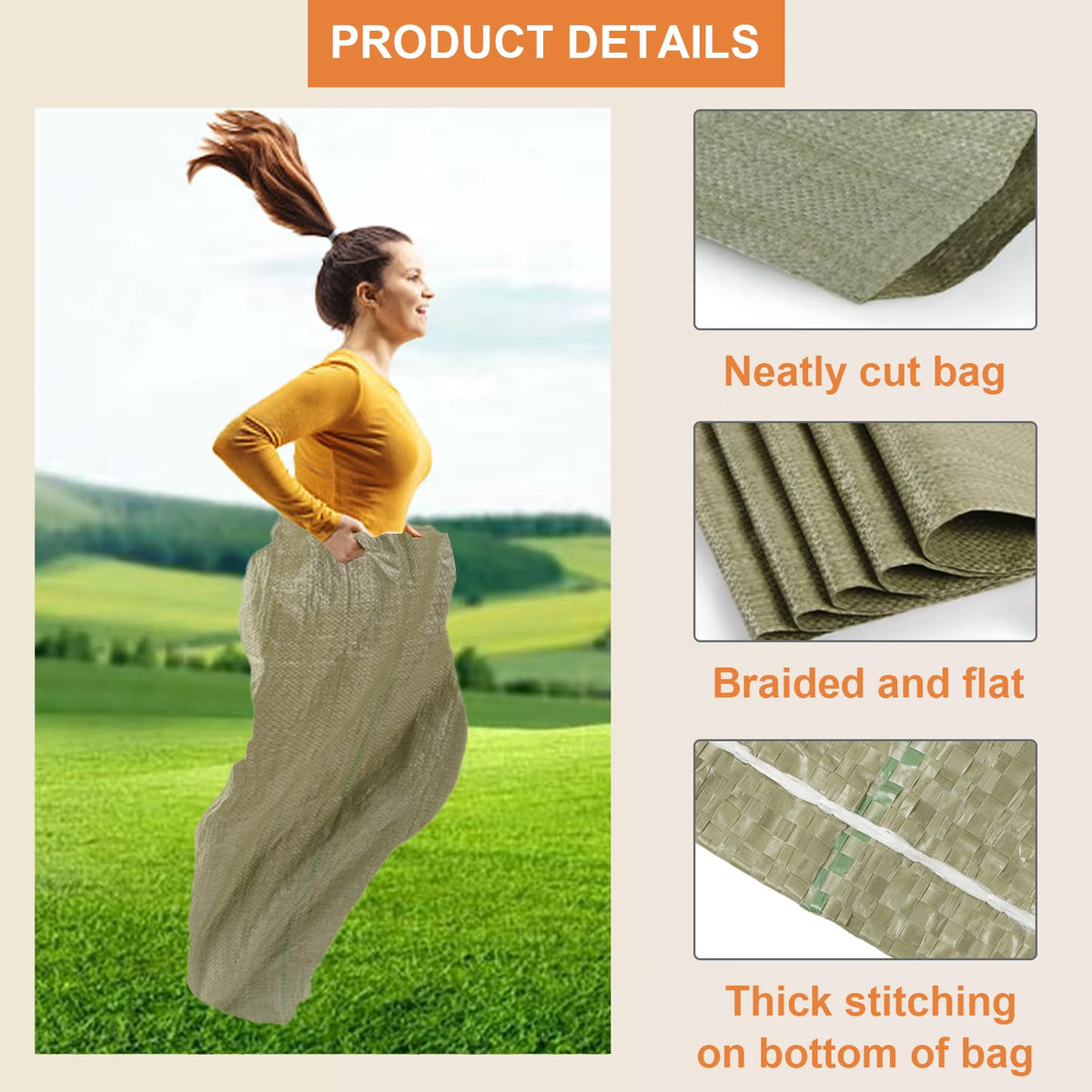 ECcandiedhaws potato sack race bags, durable material for repeated outdoor play.