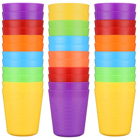 Eccliy 36-pcs kids cups in rainbow colors for easy daily use.