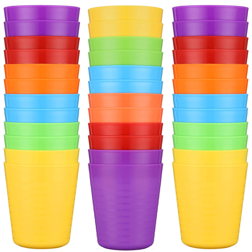Eccliy 36-pcs kids cups in rainbow colors for easy daily use.