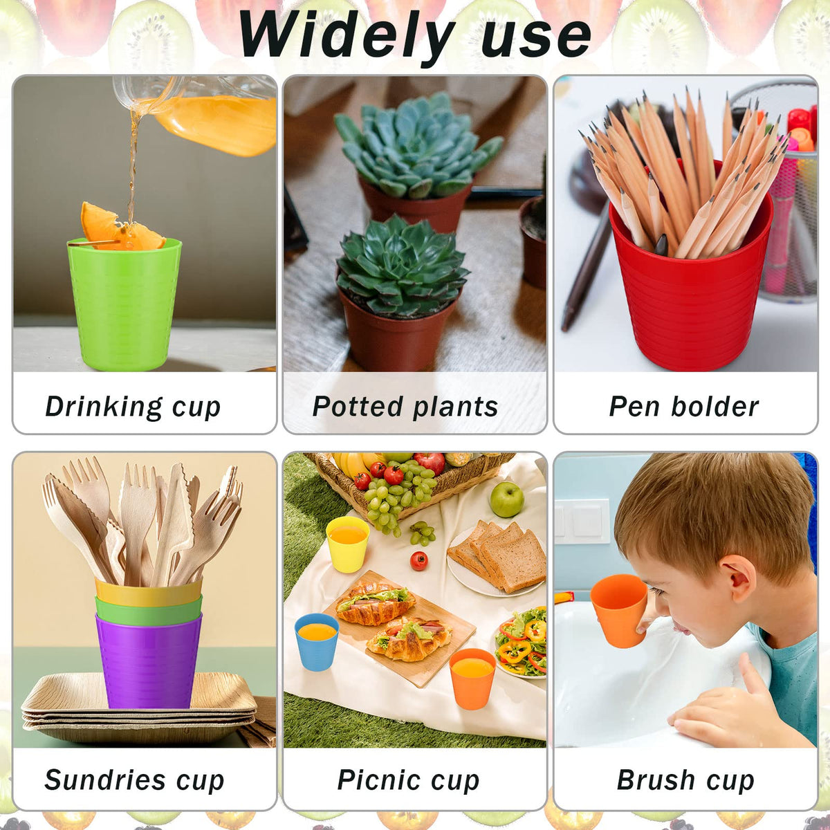 Eccliy versatile cups suit daycare, home, and classroom settings.