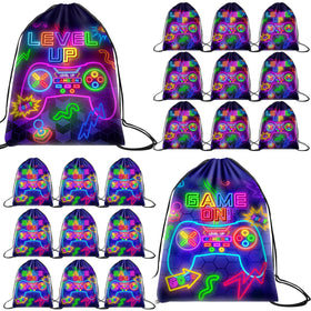 Eccliy video game bags with double-sided game console pattern for party favors