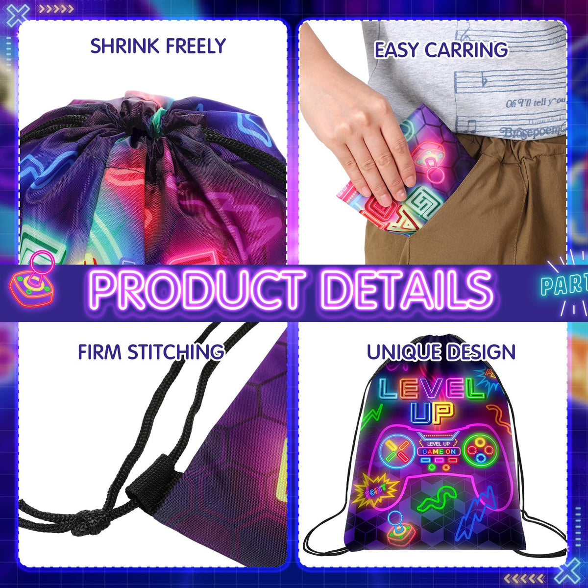 Eccliy 12 x 10 inch bags offering spacious room for small items