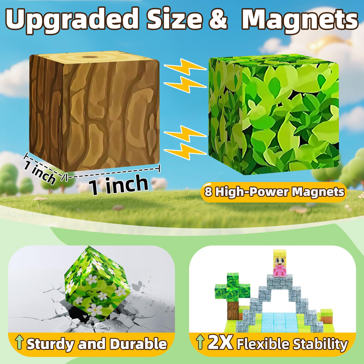 EchoPlan one inch magnetic blocks in action for stable construction